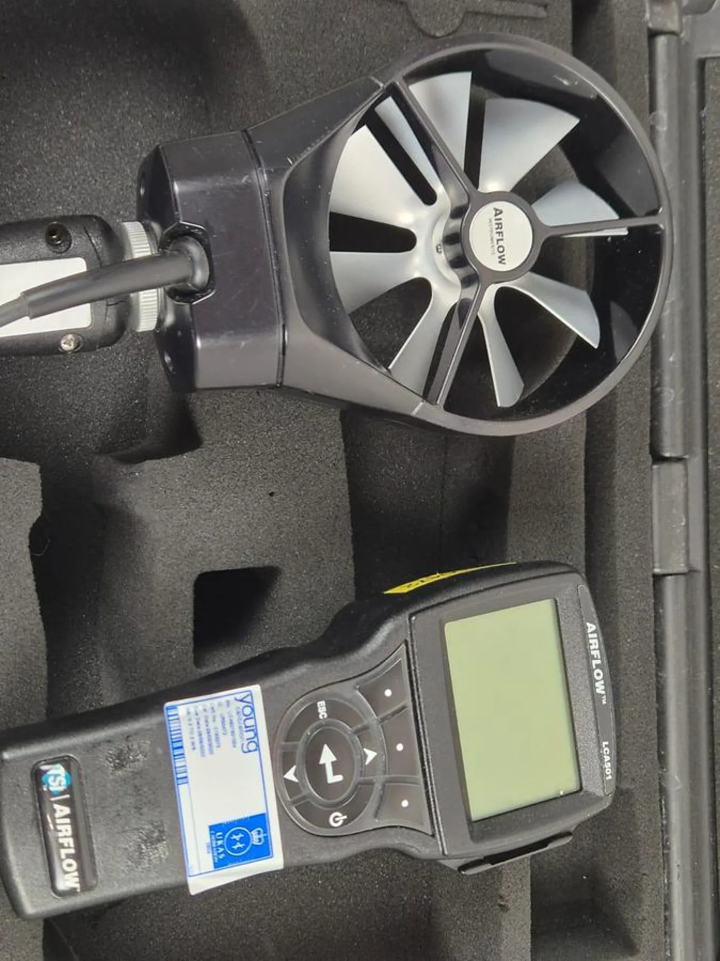 TSI Airflow LCA501 Rotating Vane Anemometer in Case - 4