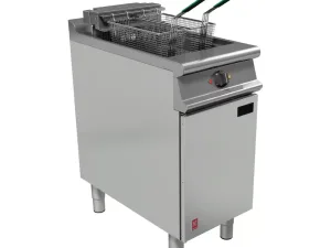 Falcon Dominator Plus Twin Basket Fryer with Filtration & Fryer Angel on Feet - islandcatering