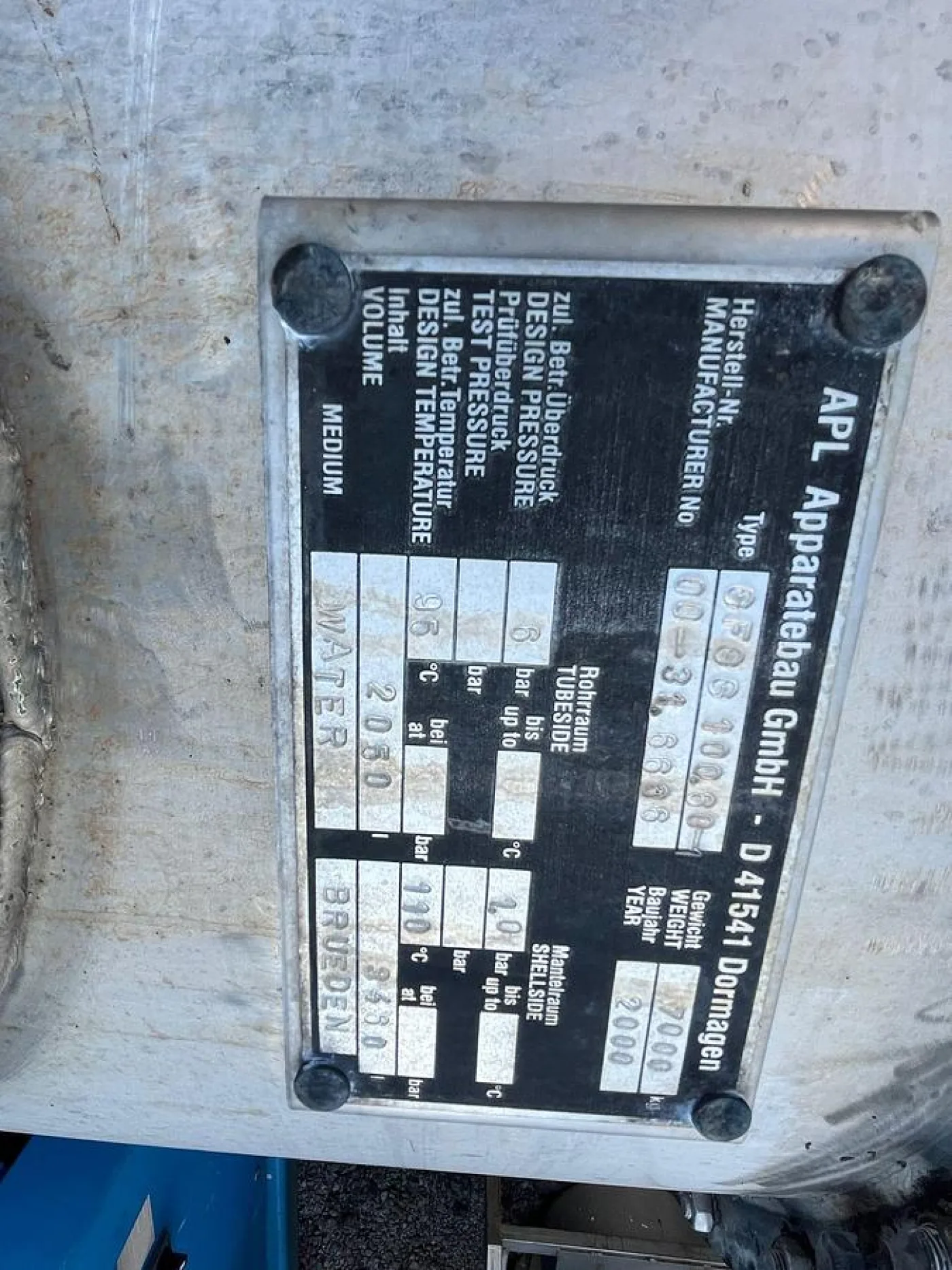 2000 APL Apparatebau GFGG 100.60, Warmtewisselaar/ Brueden - 6