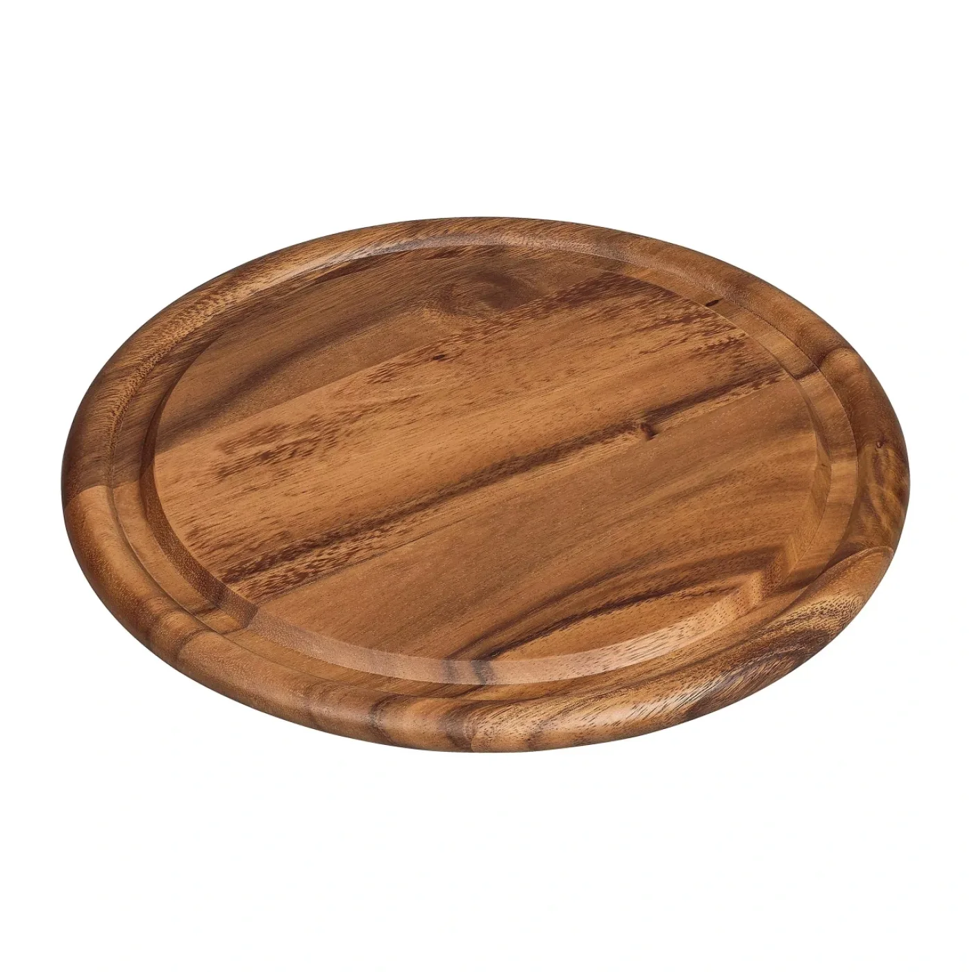 Tala Round Board w Groove in Lacquered Acacia (Pack of 6) - islandcatering - 1