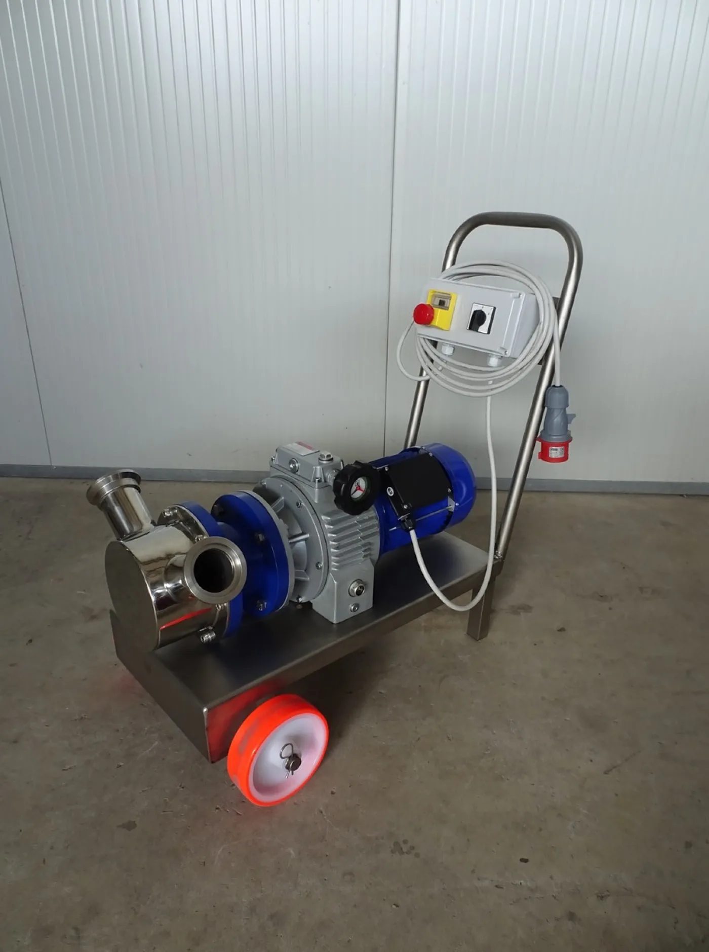 PUMP – ELECTRIC PUMP IN STAINLESS STEEL WITH FOOD NEOPRENE IMPELLER MOD. EURO 60 WITH MOTOVARIATORE THREE-PHASE 380 VOLT NEW MACHINE - 6
