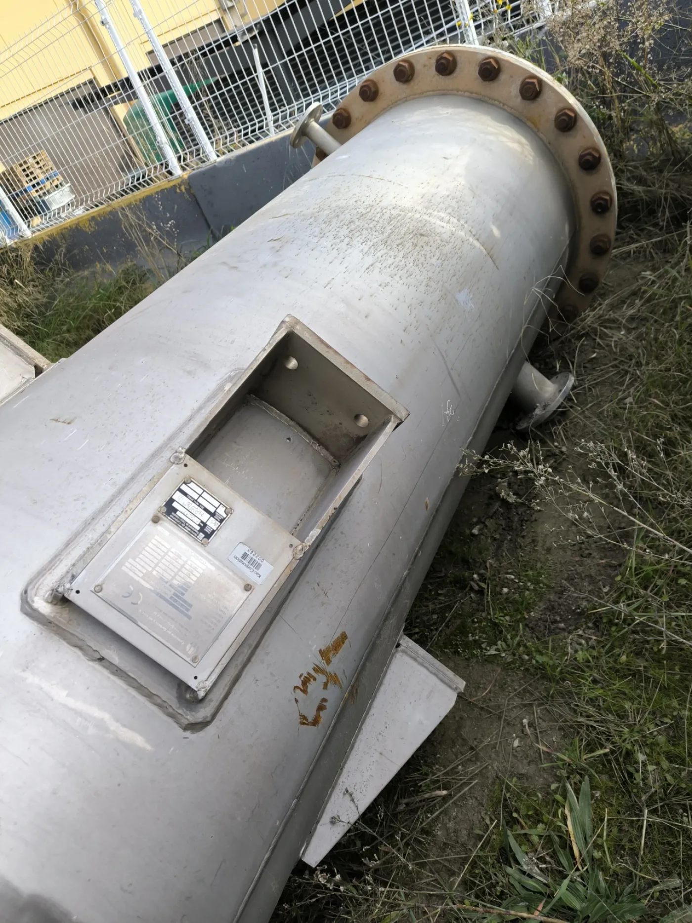 STAINLESS STEEL TUBULAR HEAT EXCHANGER 105.6 M² CALDERERIA DEL CARBONO E-113 - 4