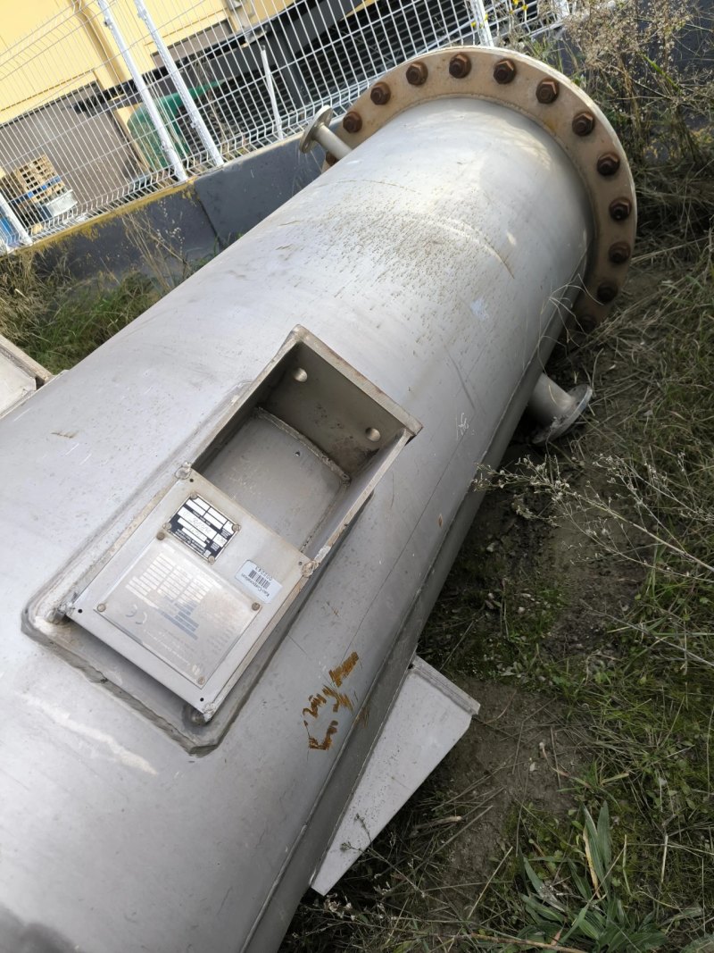 STAINLESS STEEL TUBULAR HEAT EXCHANGER 105.6 M² CALDERERIA DEL CARBONO E-113