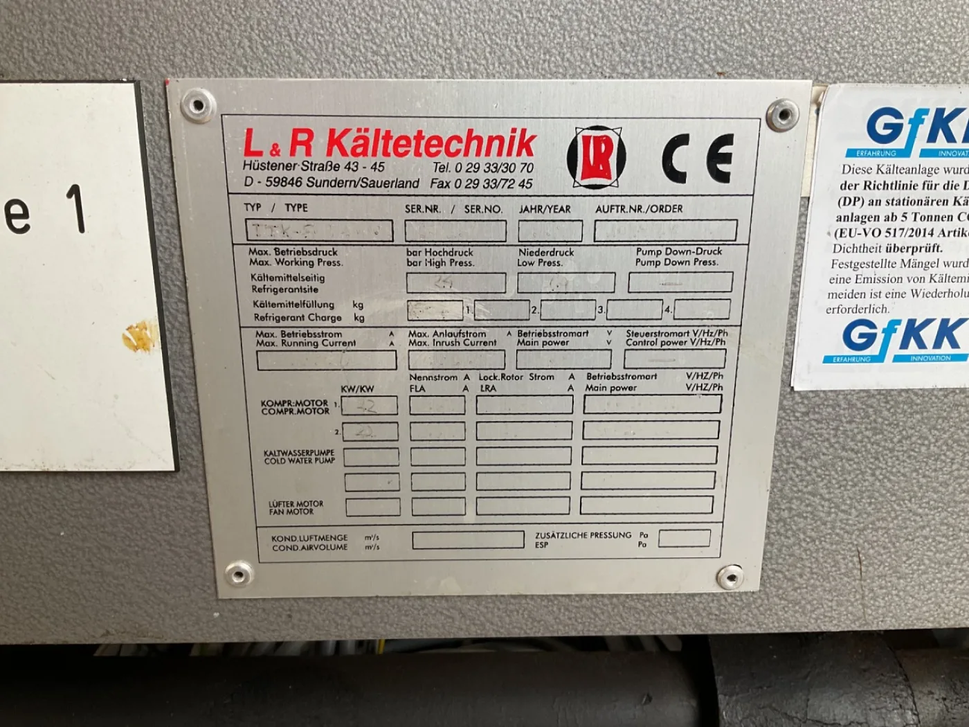 GfKK Refroidissement unit (T1: -30°C; T2:-70°C) - Temperature control unit - 1