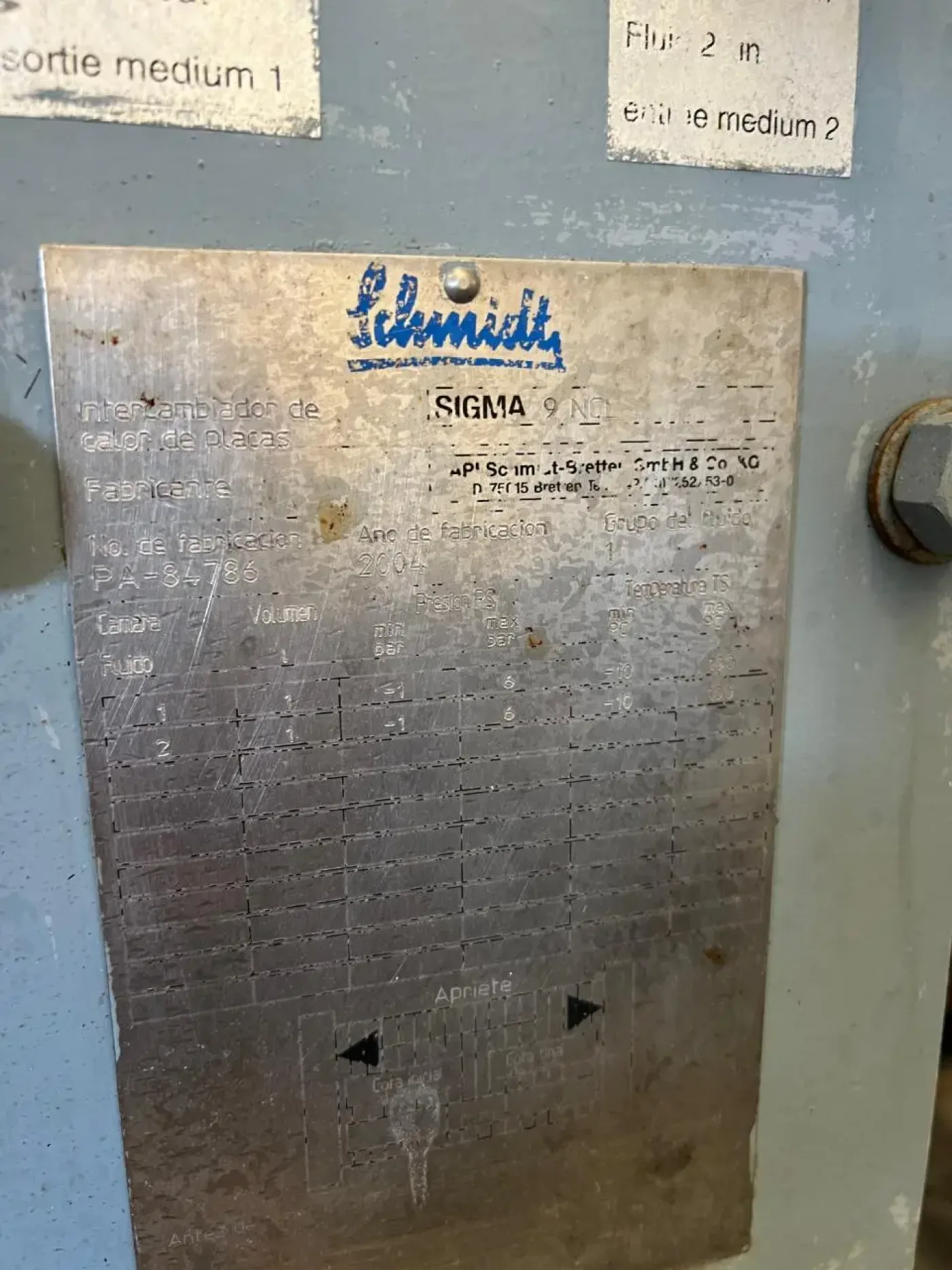 USED SCHMIDT PLATE EXCHANGER - 1