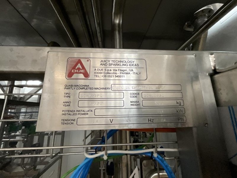 2022 A Due S.p.A. A Due S.p.A. Alfa Laval M6-MBASE Stainless Steel Plate Heat Exchanger Skid with Pumps