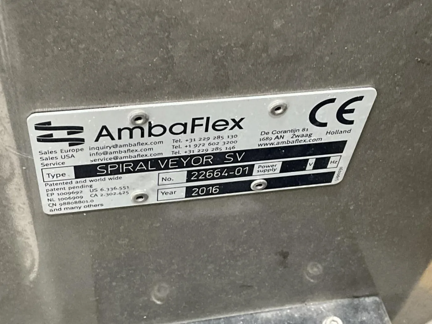 2016 Ambaflex AmbaFlex Spiralveyor SV 300mm Spiral Elevator Conveyor - Line 1 - 6