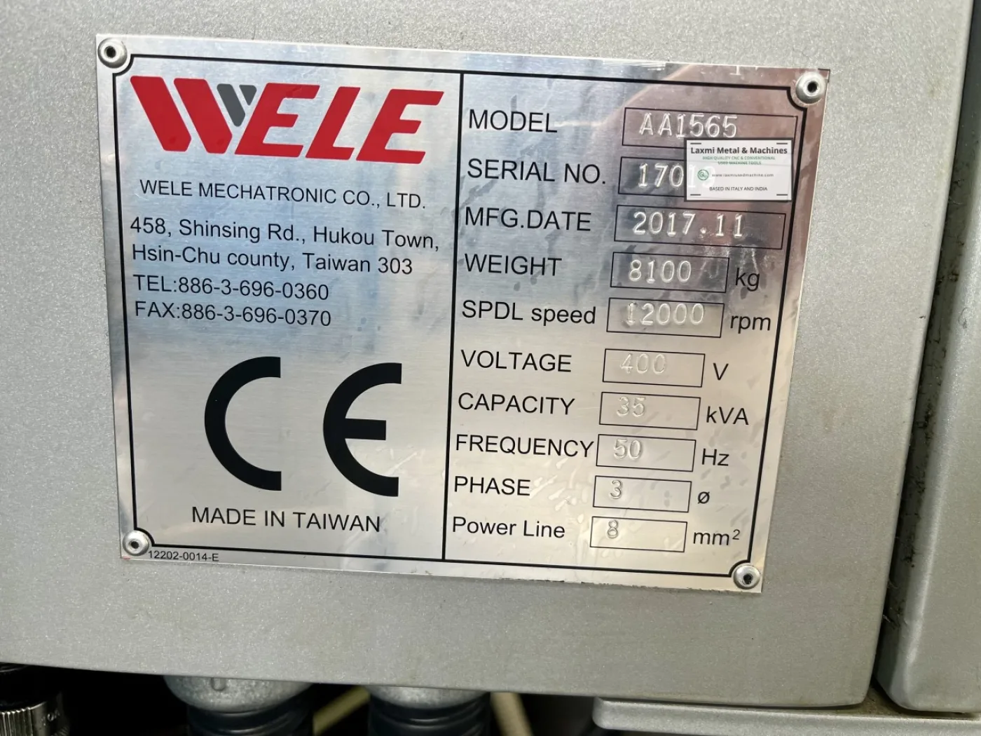 4 AXIS VERTICAL MACHINING CENTER, WELE - AA1565 - Laxmi Metal & Machines, Rohtak - 5