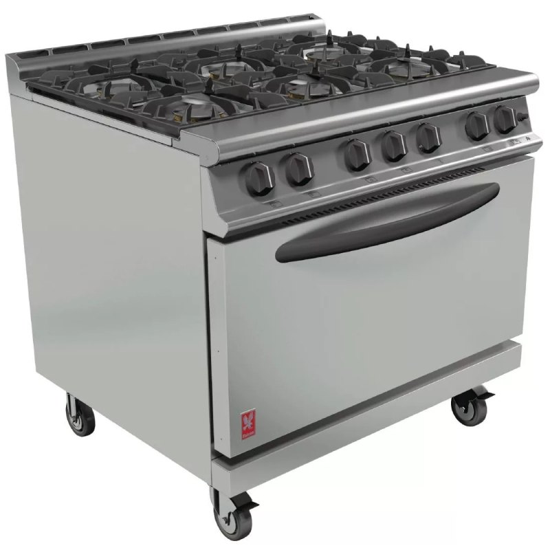 Falcon Dominator Plus Propane Gas Oven Range 6 Burner with Castors G3101D - islandcatering