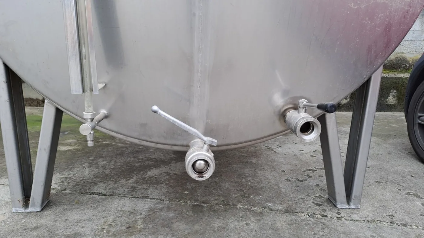 HORIZONTAL STAINLESS STEEL TANK, AZZINI FIRM, CAPACITY 40 HL, STORAGE MODEL, SECOND-HAND EQUIPMENT - 7