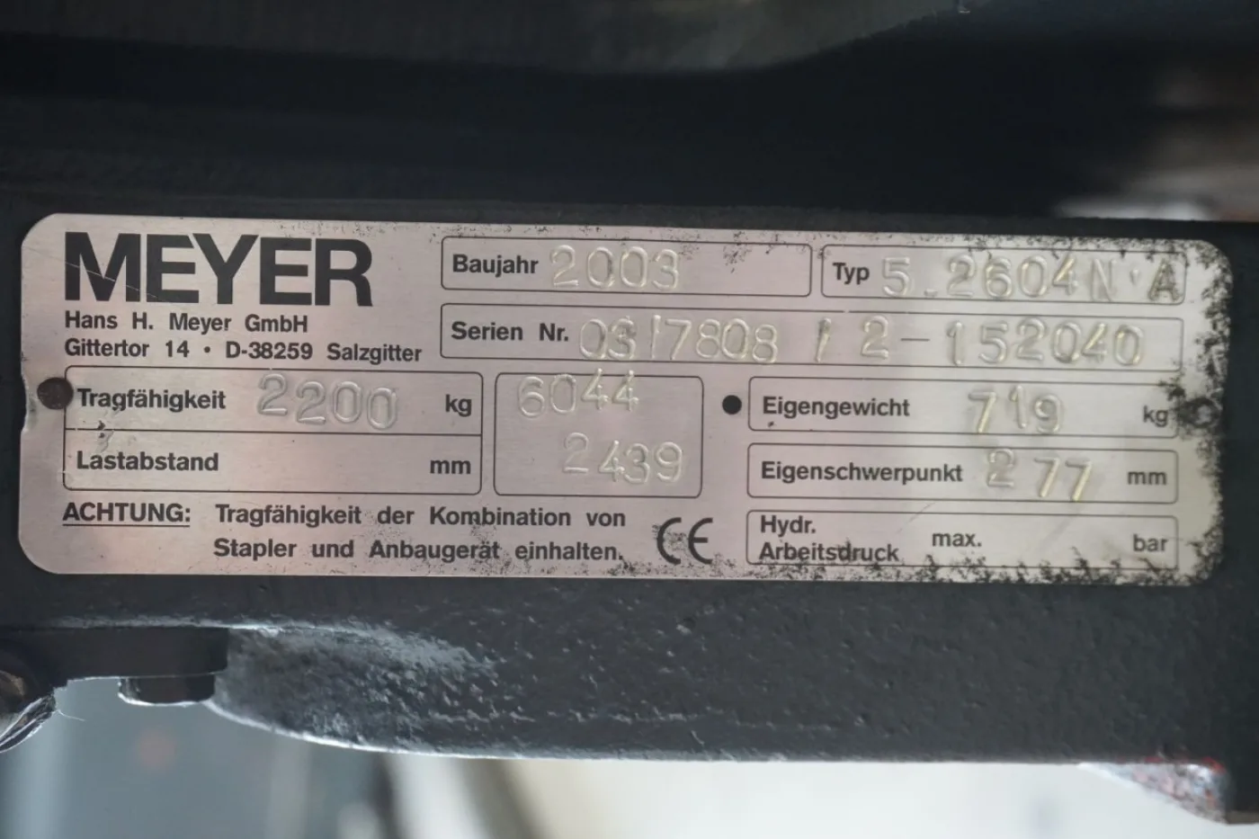 Rollenklammer Meyer MEYER 5.2604N, Breite 1010 mm (2003) - 5
