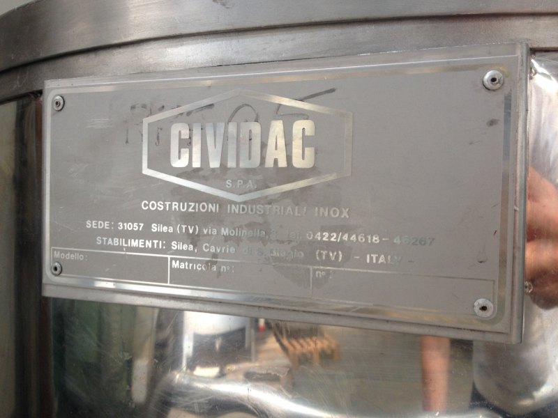 DISSOLUTORE REATTORE – CIVIDAC 200 L