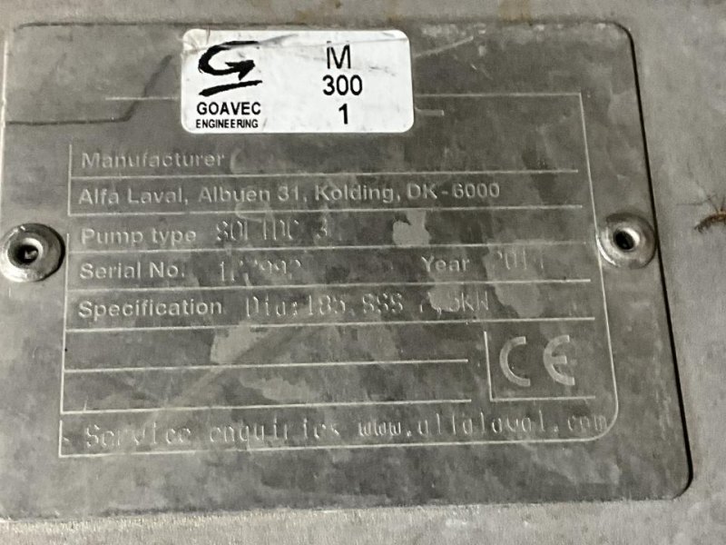 2014 Alfa Laval Alfa Laval SOLIDC-3 Stainless Steel Contact Parts Volute Centrifugal Pump