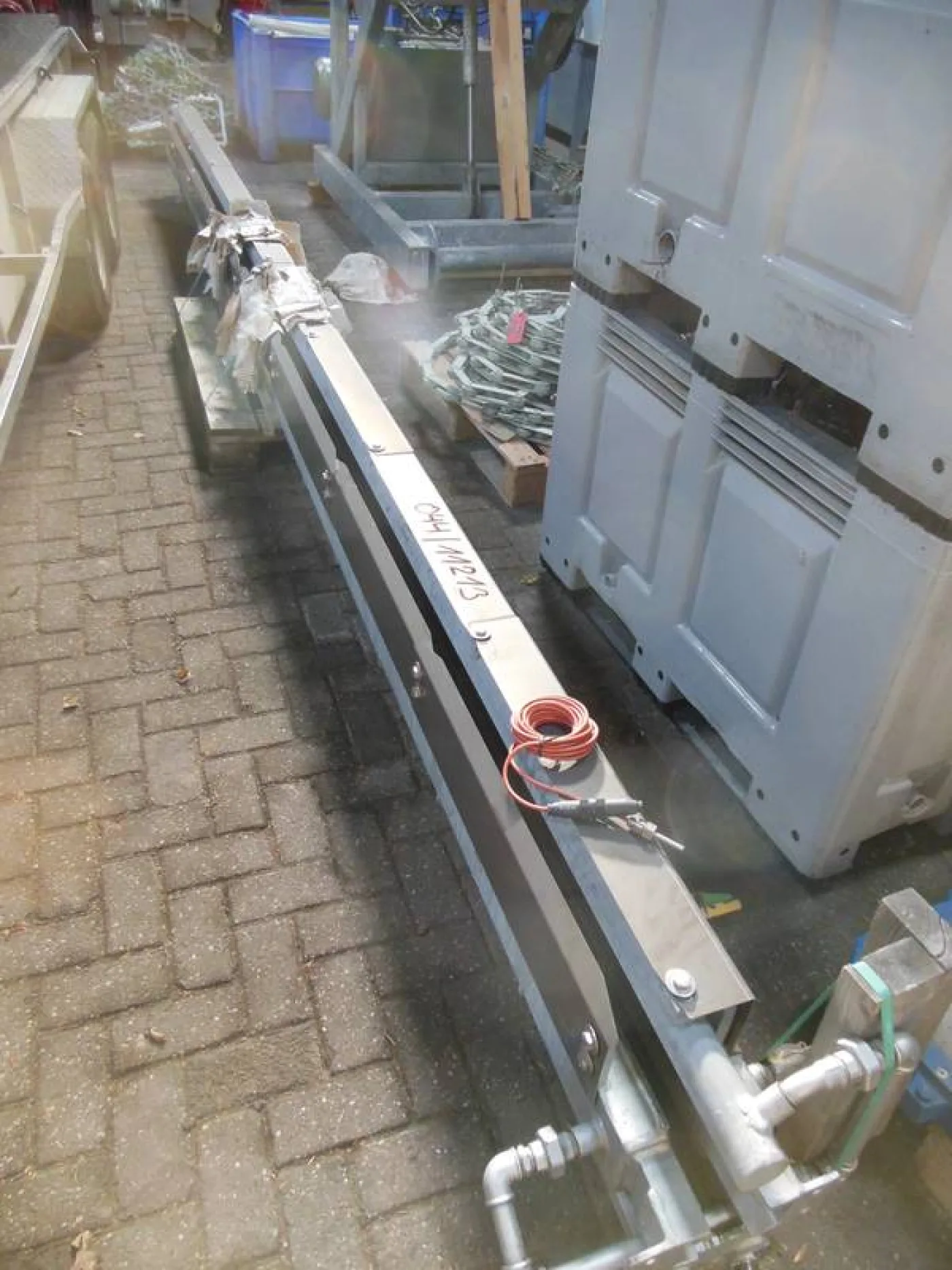Singeing unit cooling rail - 1