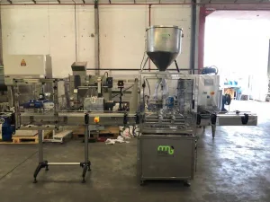 Llenadora dosificadora automática de un pistón construida en acero inoxidable brillo espejo 316 L NUEVA
