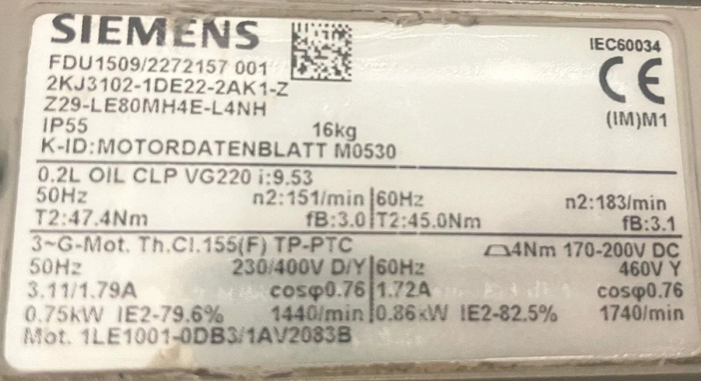 Siemens Getriebemotor Z29-LE80MH4E-L4NH - 4
