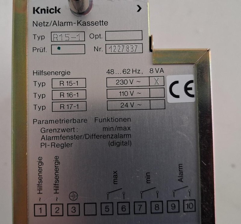 Knick RI5-1 Netz-/Alarm-Kassette