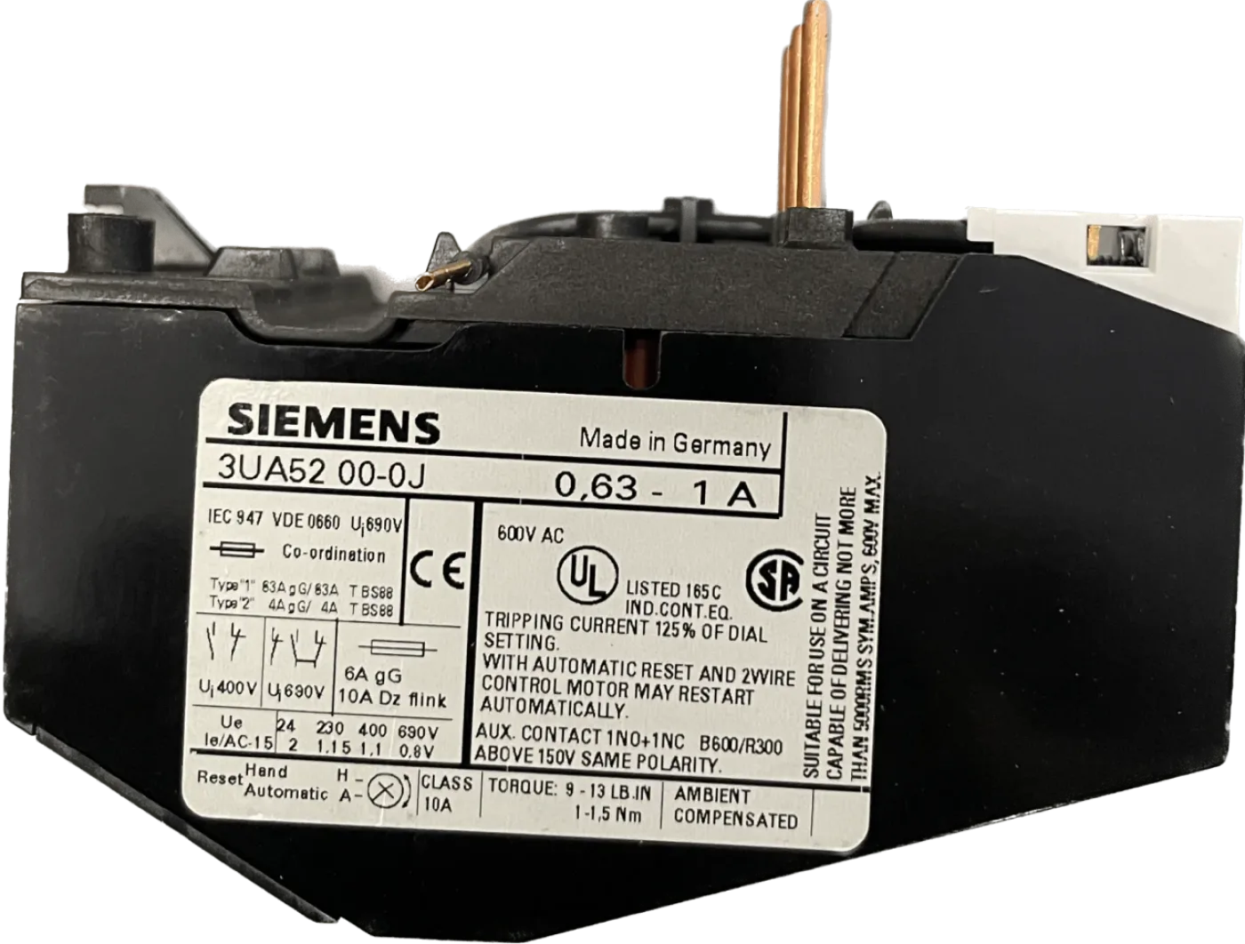 Siemens 3UA52 00-0J - 5