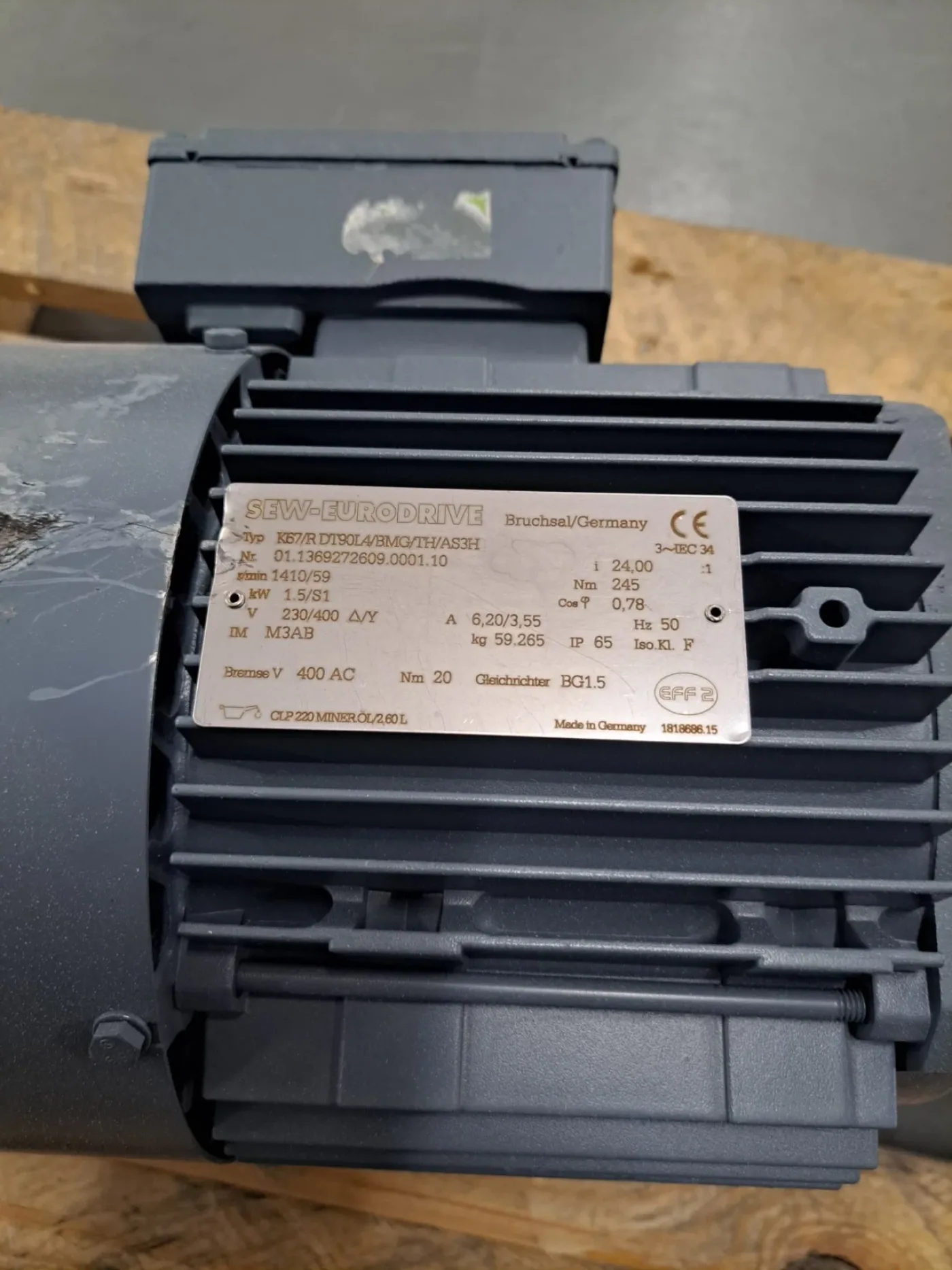 SEW Eurodrive Getriebemotor K67/RDT90L4/BMG/TH/AS3H - 2