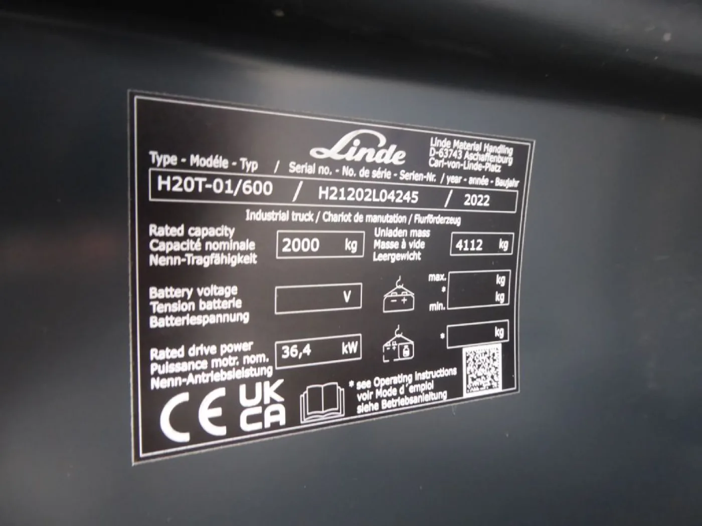 Linde H20T-01/600 - 4