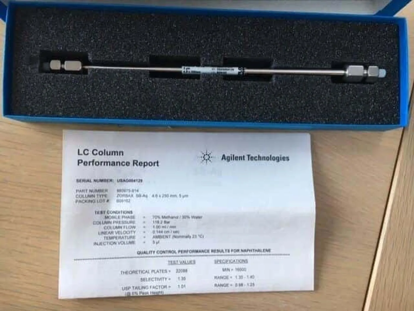 HPLC Kolom Agilent - Zorbax 4.6x250mm - 1