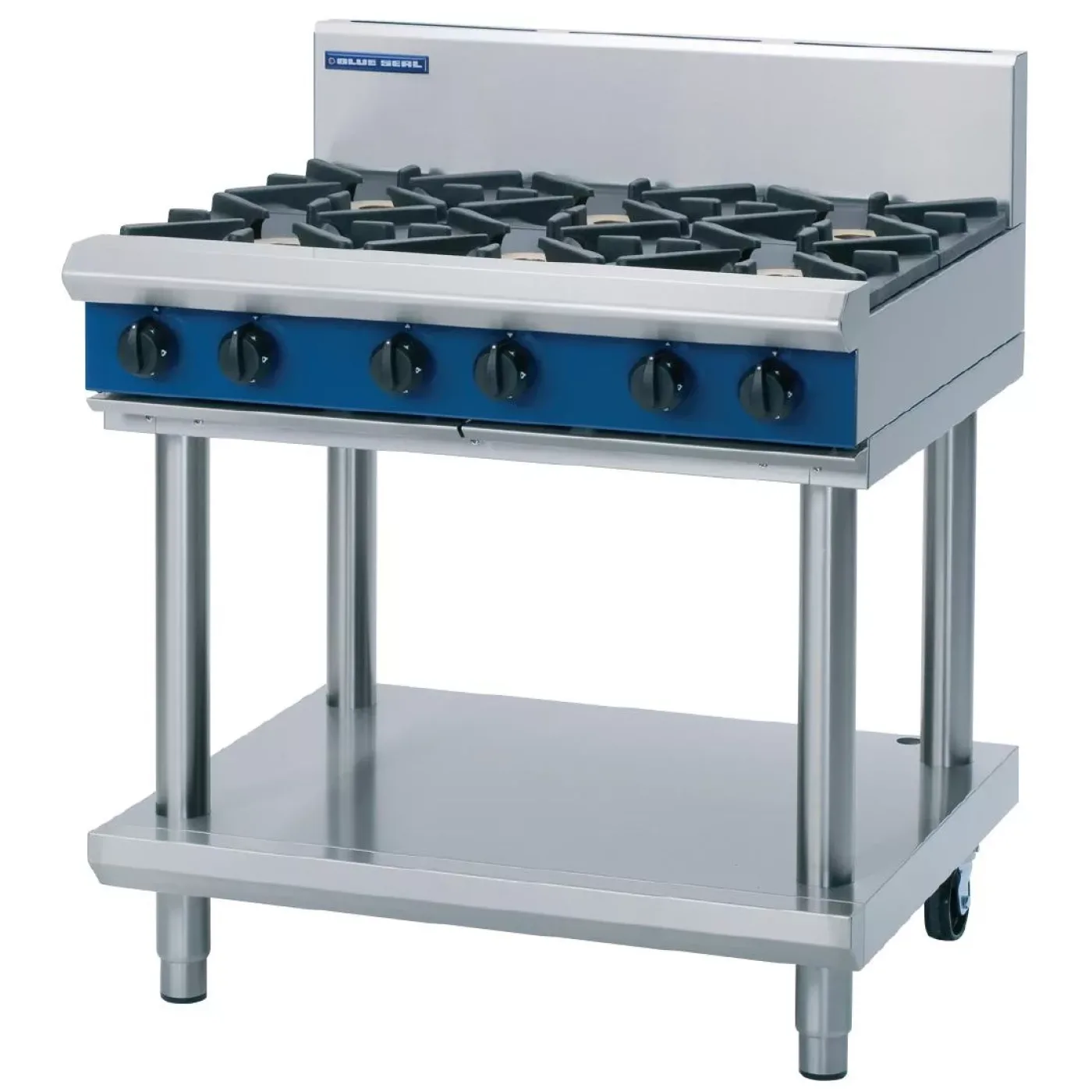 Blue Seal Evolution Cooktop 6 Open Burners LPG on Stand 900mm G516D-LS/L - islandcatering - 2