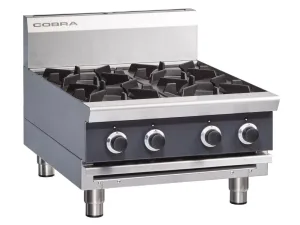 Blue Seal Cobra Countertop Natural Gas Hob Four Burner C6D-B - islandcatering