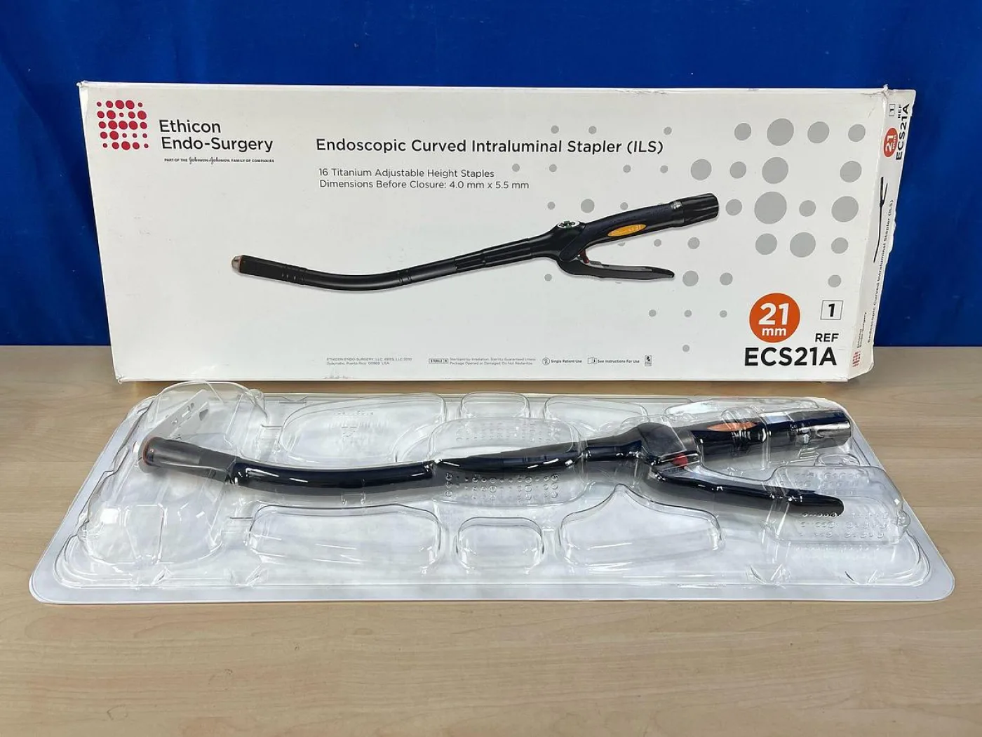 Ethicon Endo-Surgery Endoscopic Curved Intraluminal Stapler 21 MM REF: ECS21A - 2