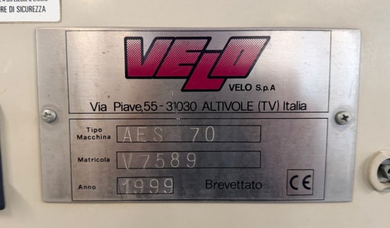 VELO BRAND VACUUM ENRICHMENT CONCENTRATOR, MODEL AES 70, SECOND HAND MACHINE