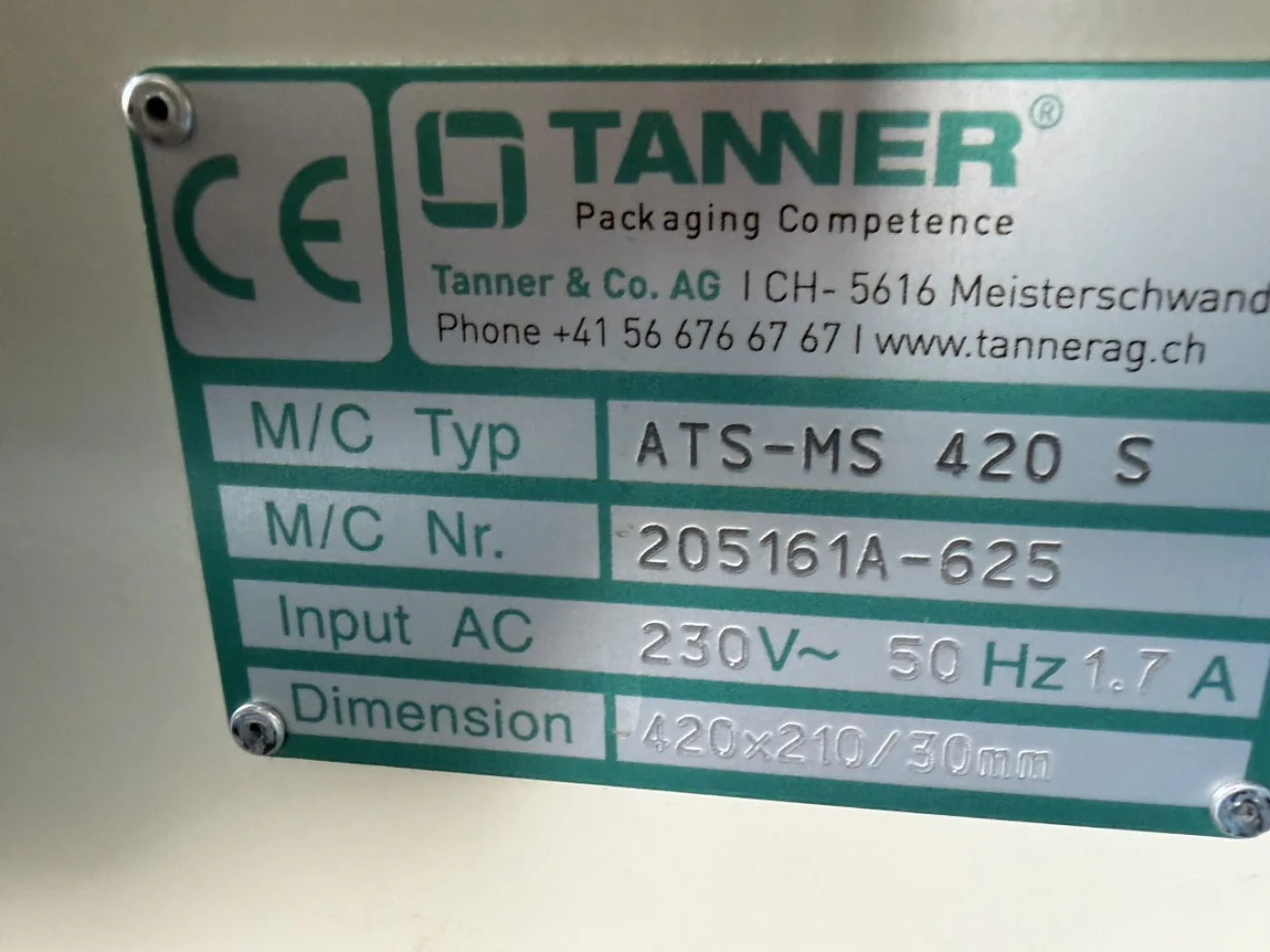 Banderoleuse TANNER ATS-MS 420S - 8