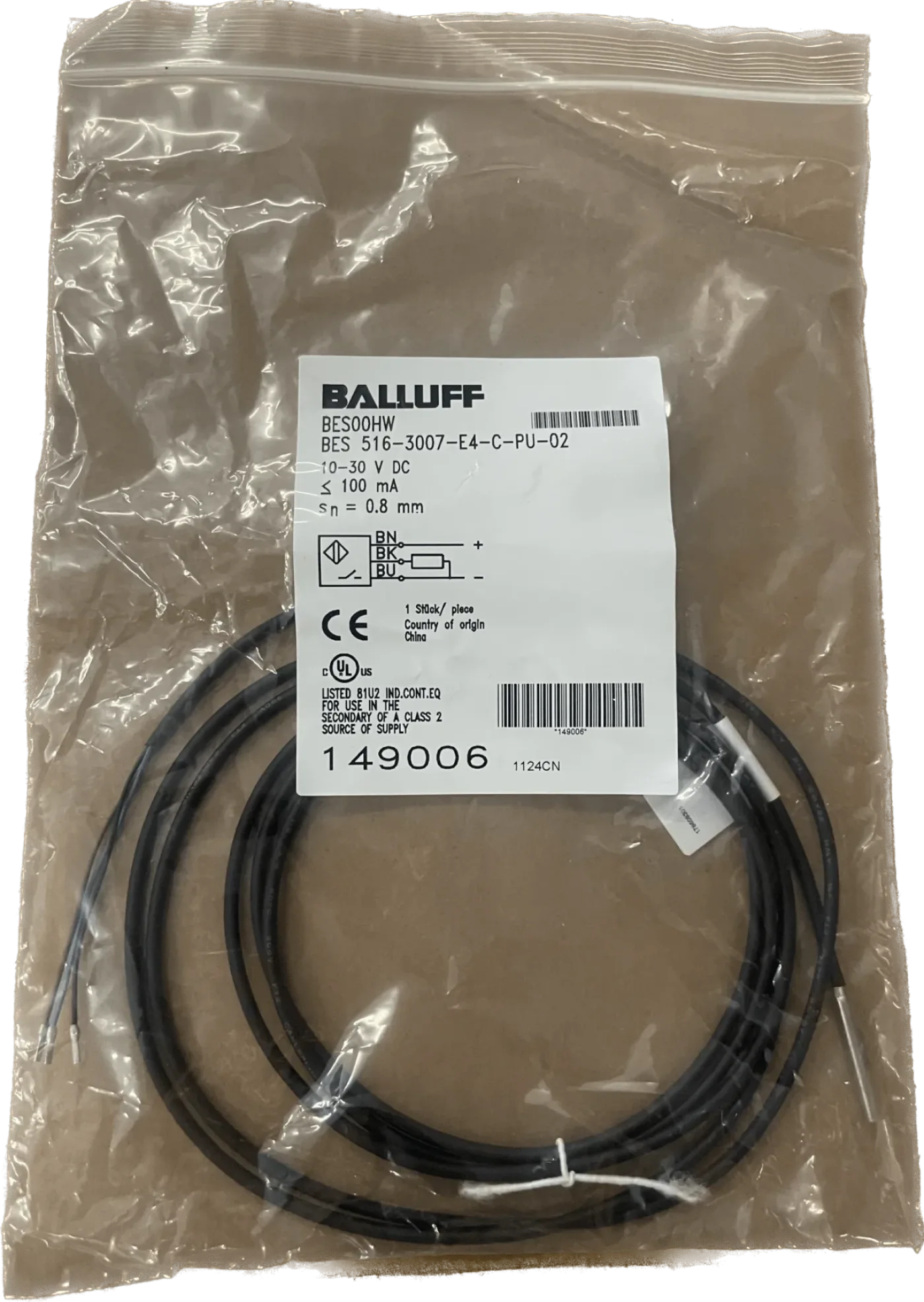 BALLUFF Induktive Standardsensoren mit Vorzugstypen BES 516-3007-E4-C-PU-02 - 1