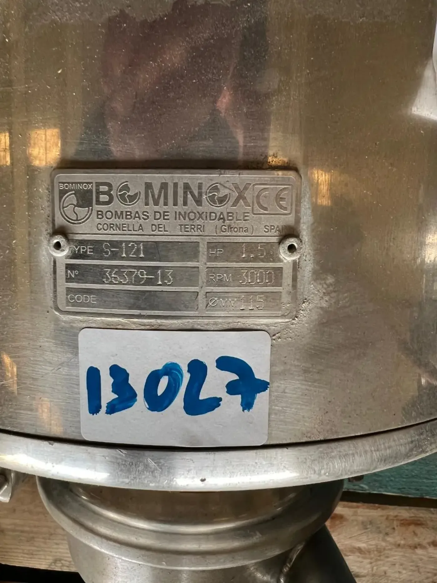BOMINOX S-121 1.5 kW STAINLESS STEEL CENTRIFUGAL PUMP - 3