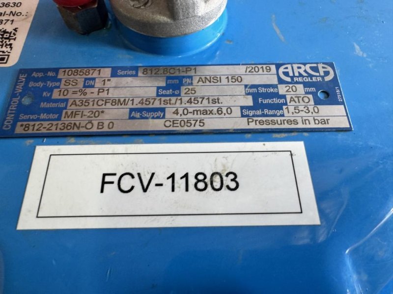2019 ARCA Regler GmbH / Siemens Luftbereift Globe Steuerung Valve with Siemens SIPART PS2 HART Smart Positioner