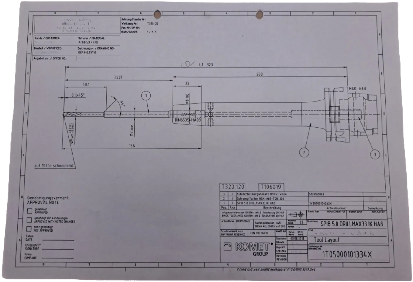 Komet SPIB 5.0 DRILLMAX33 IK HA8 - 1
