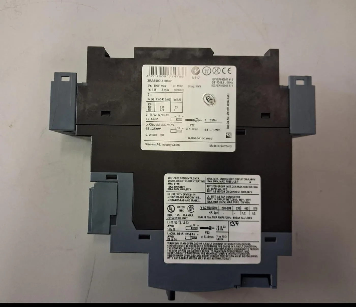 Siemens SIRIUS Motorstarter 3RM1001-1AA0 - 2