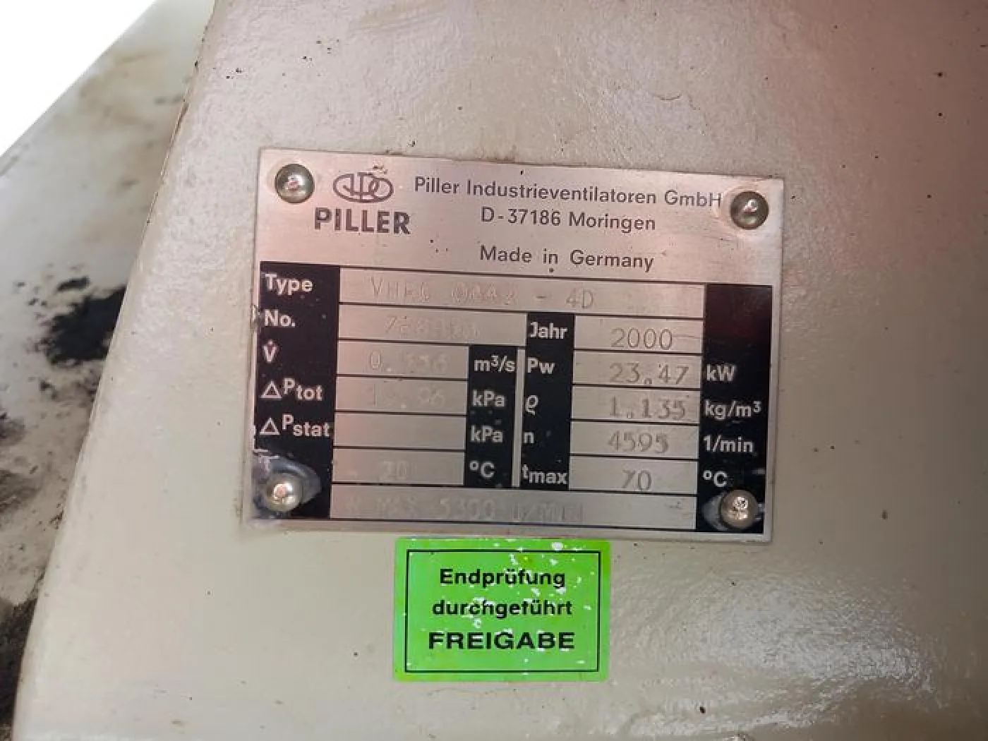Ventilador de 30 kw PILLER - 4