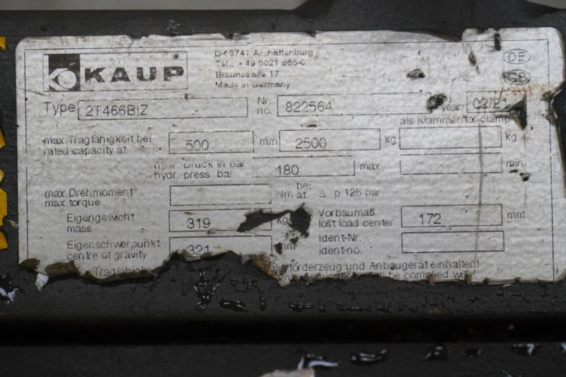 Zinkenverstellgerät Kaup KAUP 2T466BIZ, Breite 1150 mm (2021)
