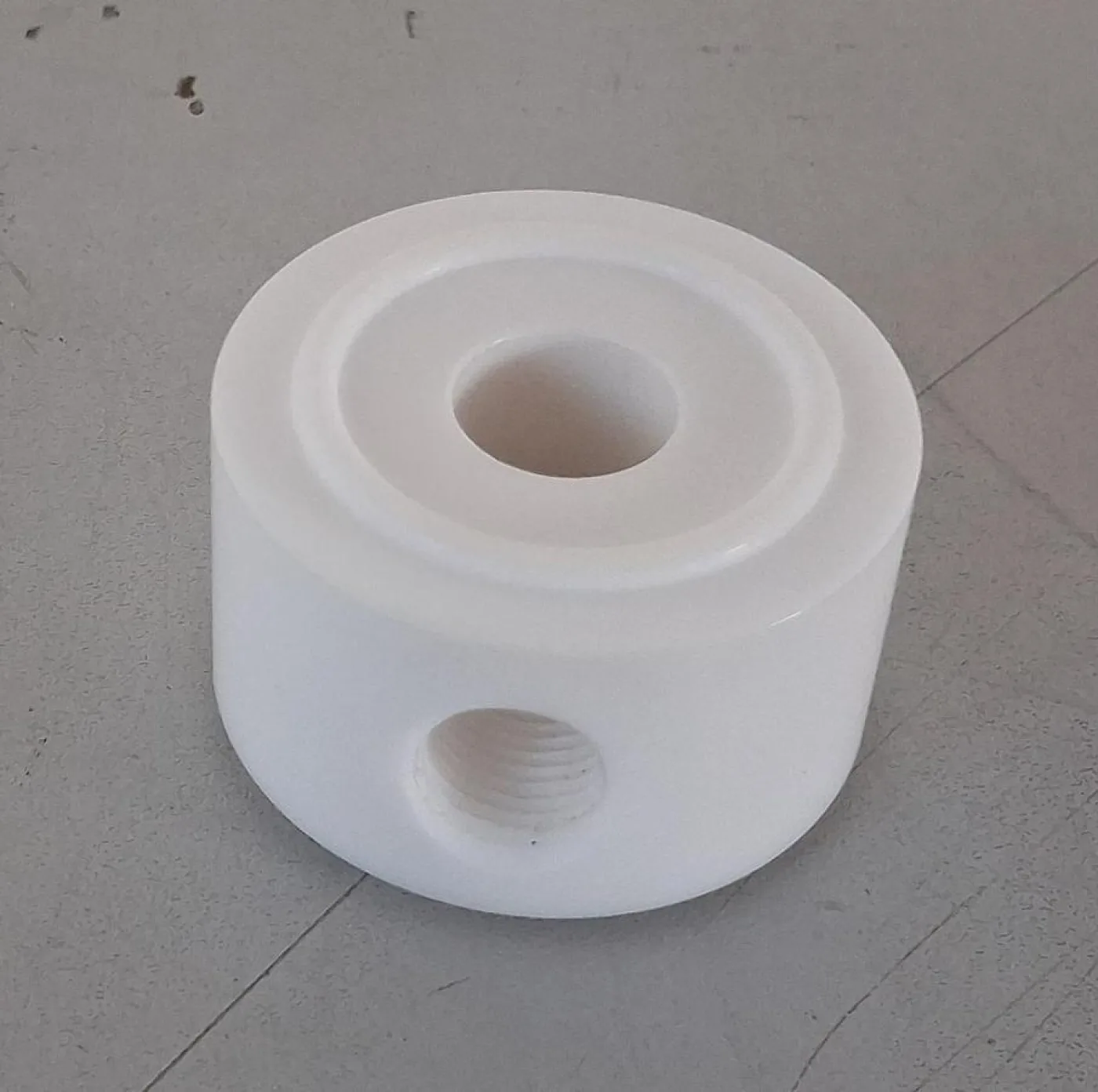 Normag Adapter aus PTFE (weiß) mit Anschluss G 1/4“ Innengewinde auf PF25-Anschluss - 1