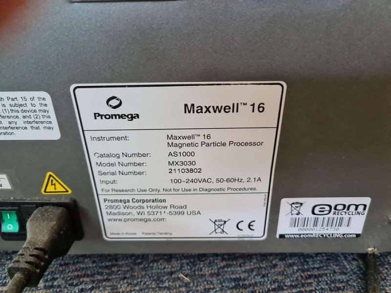 Promega Maxwell 16 MX3030 Magnetic Particle Processor