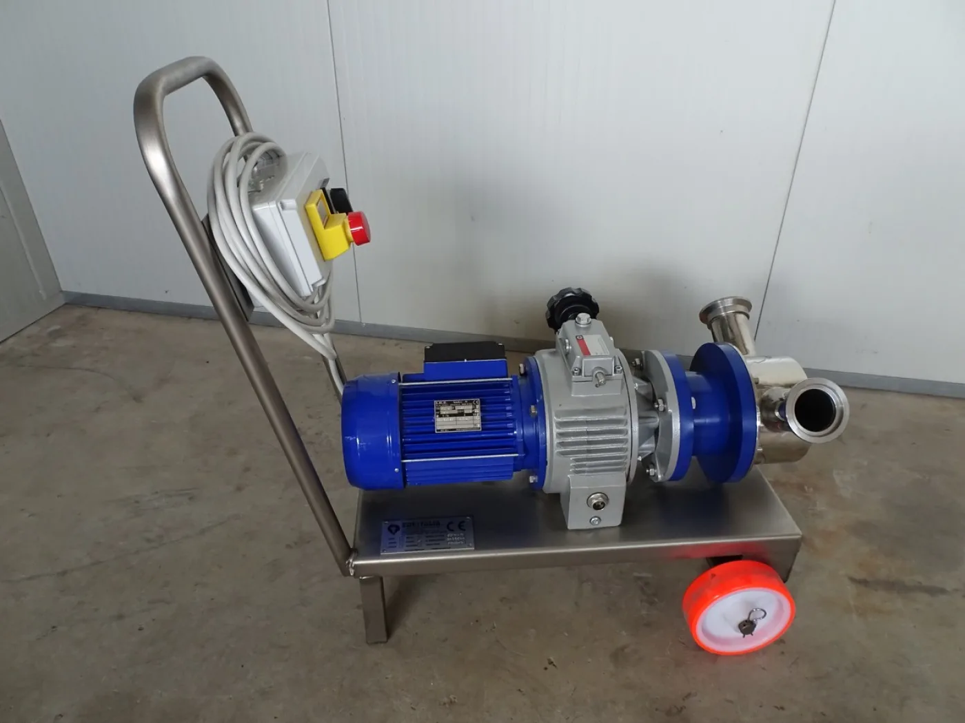 PUMP – ELECTRIC PUMP IN STAINLESS STEEL WITH FOOD NEOPRENE IMPELLER MOD. EURO 60 WITH MOTOVARIATORE THREE-PHASE 380 VOLT NEW MACHINE - 5