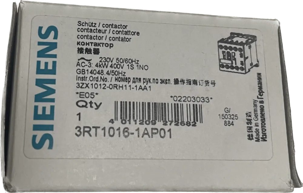 Siemens Leistungsschütz 3RT1016-1AP01