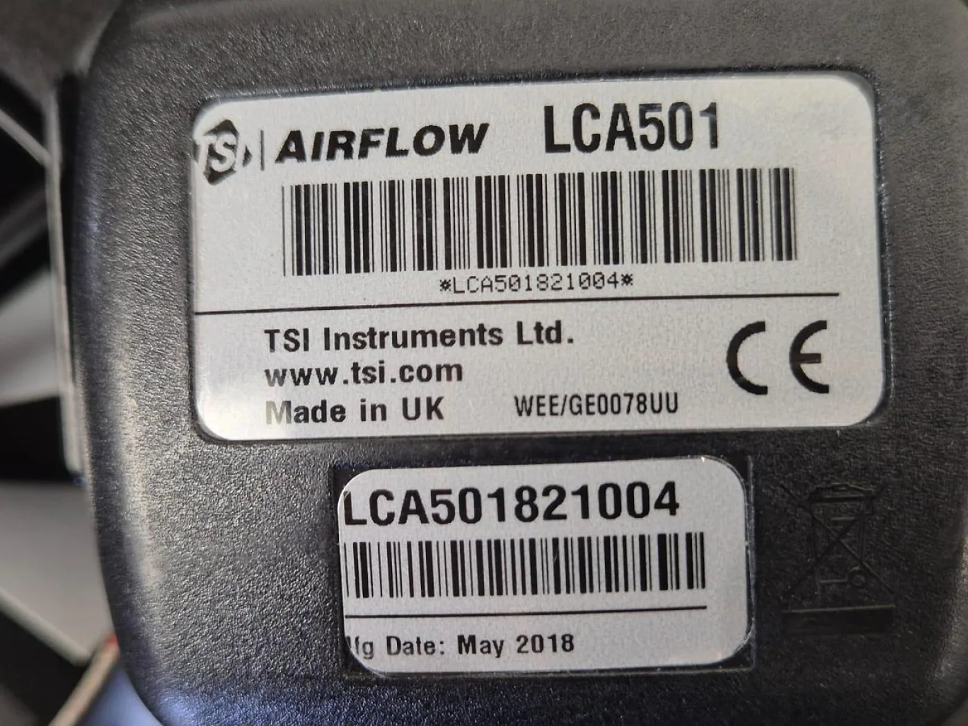TSI Airflow LCA501 Rotating Vane Anemometer in Case - 6