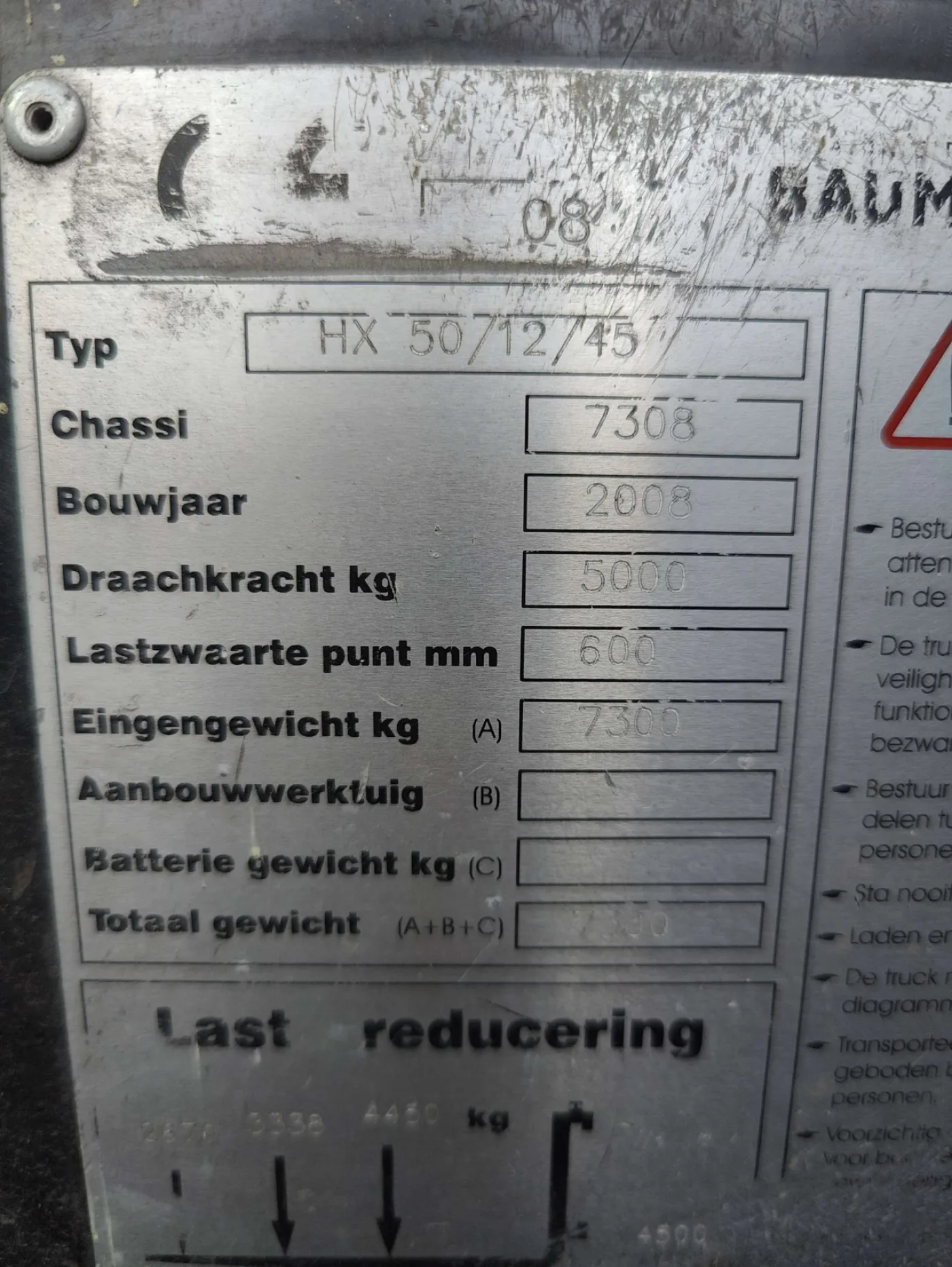 Other BAUMANN HX50/12/45 5000kg - 5