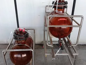 SERBATOIO IN VETRO CARRELLATO – MOD. 100 LT