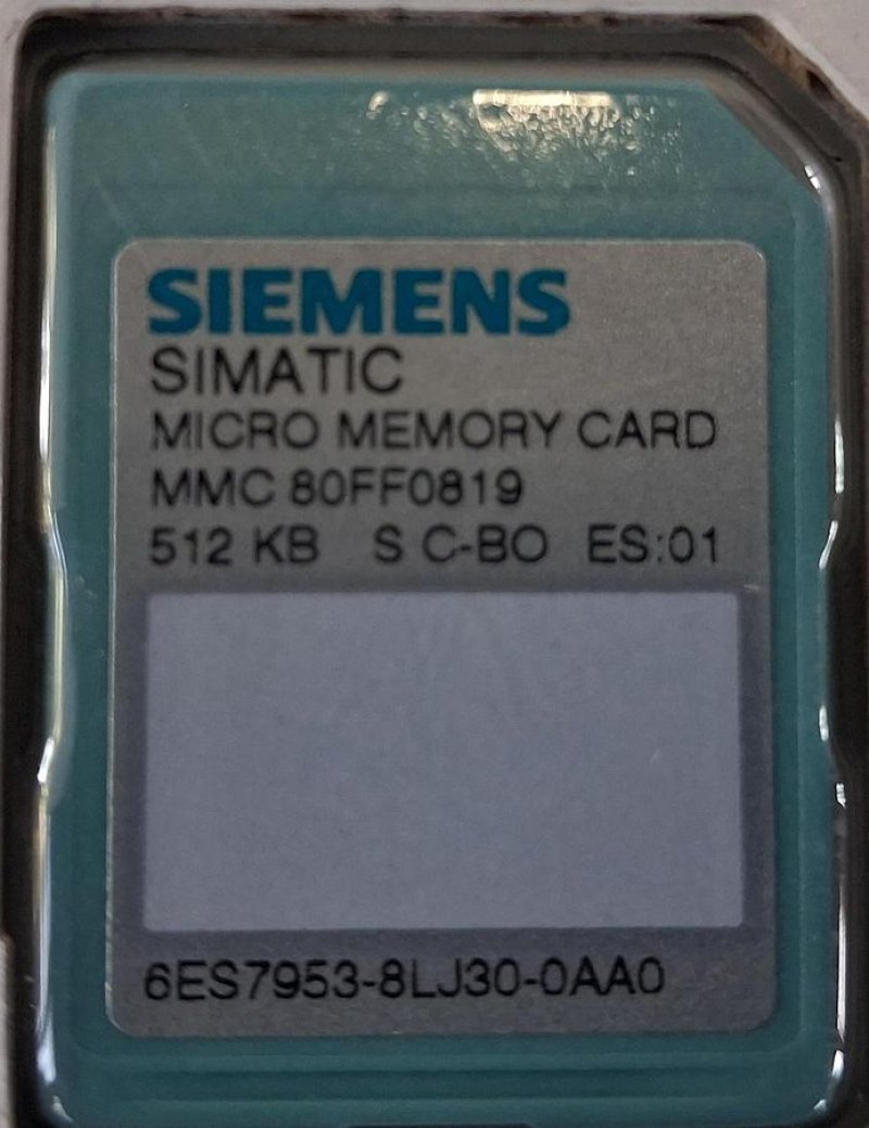 Siemens SIMATIC Micro Memory Card (MMC) 6ES7 953-8LJ30-0AA0