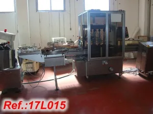 LÍNEA LLENADORA CERRADORA "BAÜSCH + STRÖBEL" DE 4 BOQUILLAS