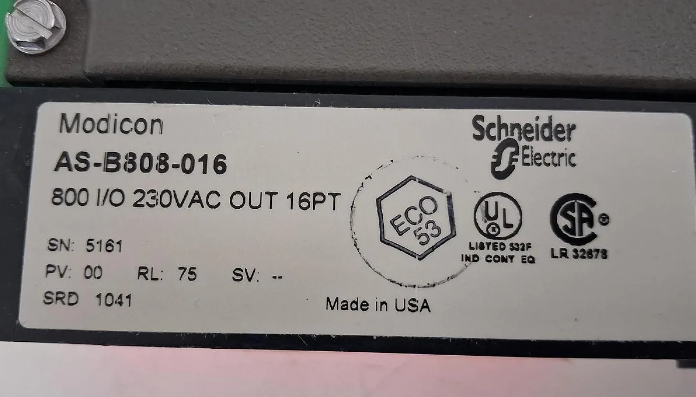 Modicon AS-B808-016 16-Point 230 VAC Output Module - 4