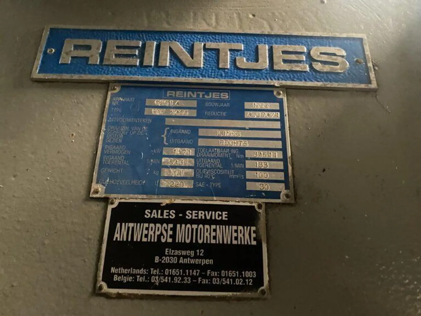 1999 REINTJES WAF 3455 GEARBOX - 7