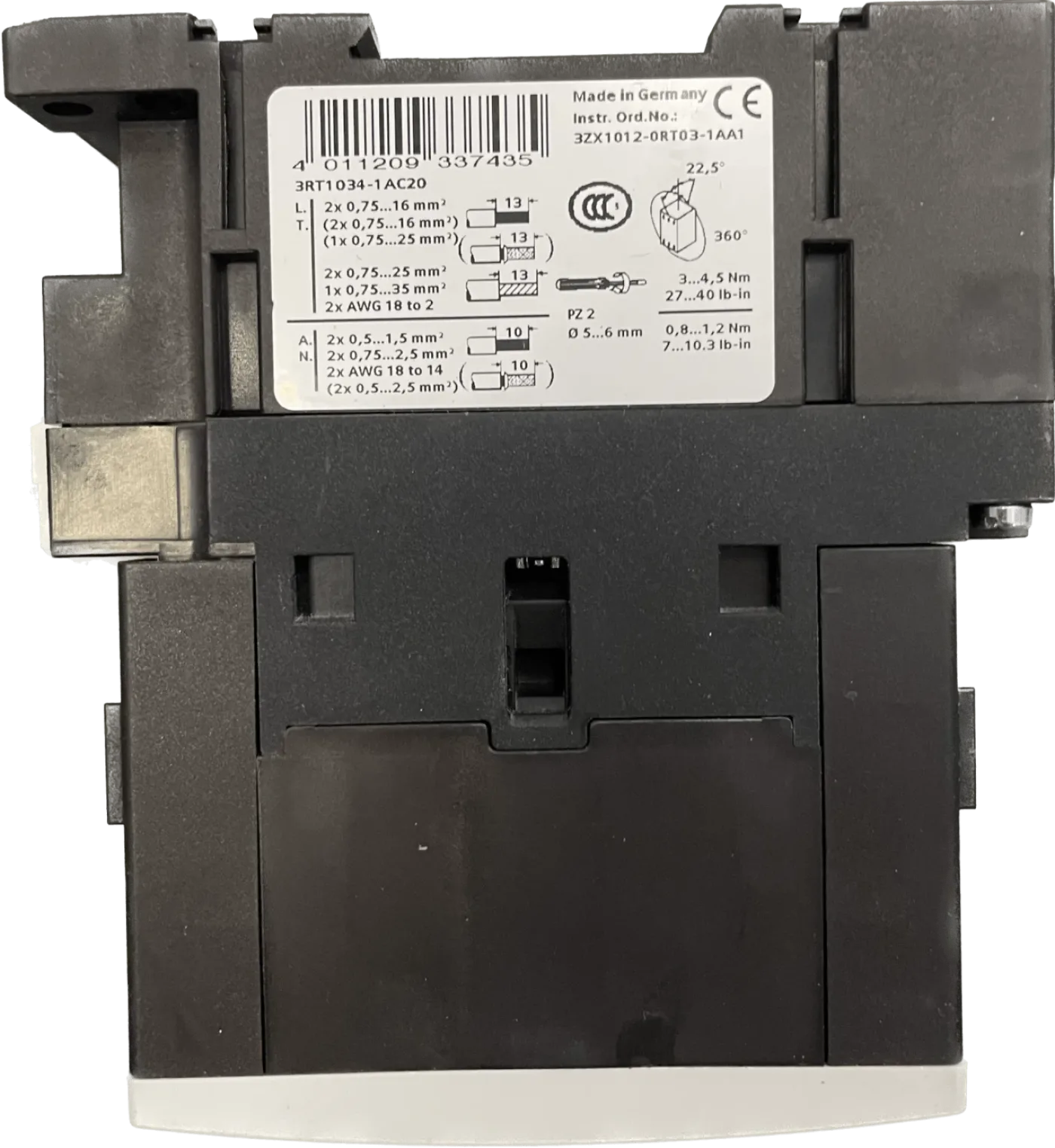 Siemens Leistungsschütz 3RT1034-1AC20 - 2