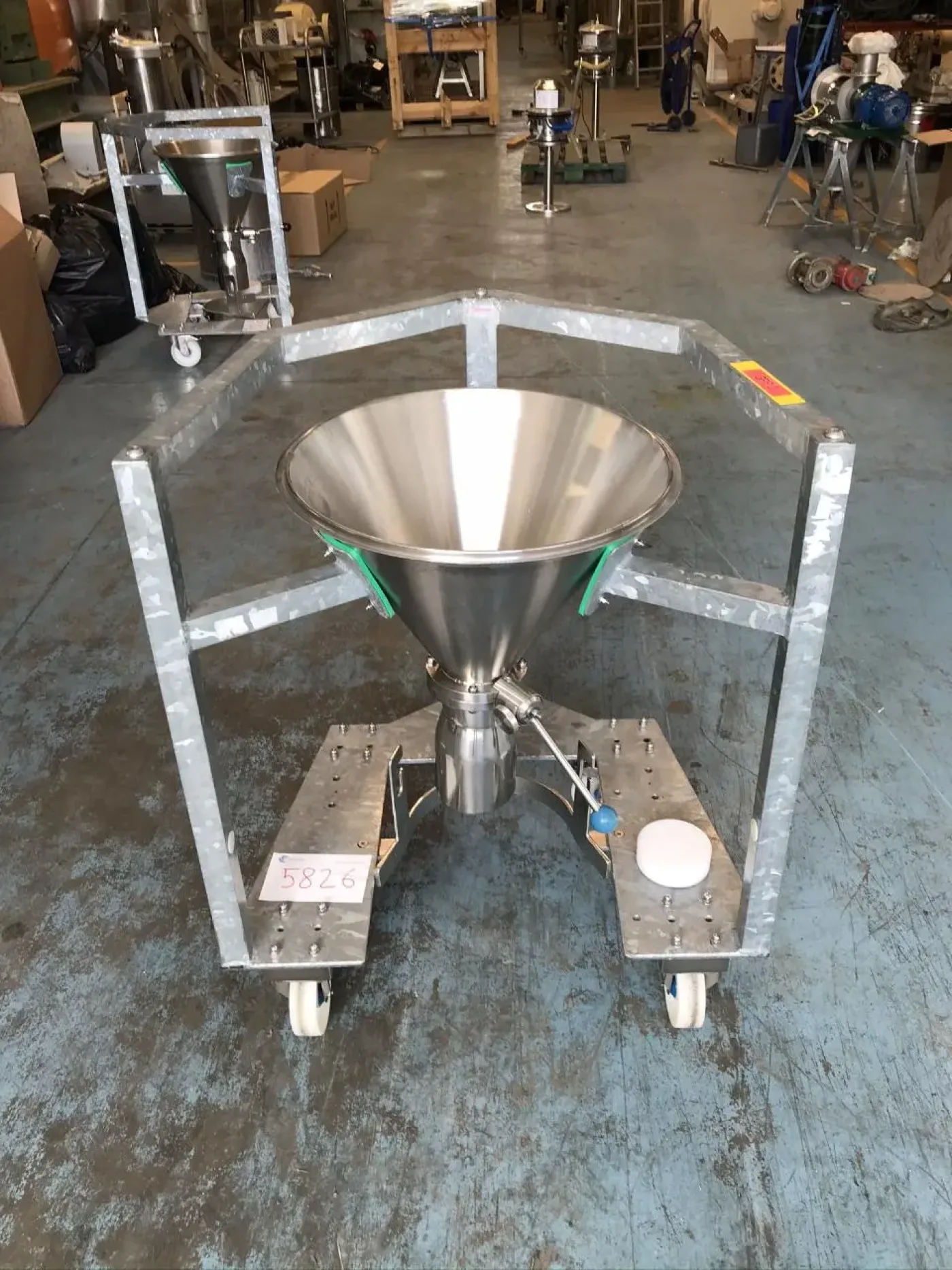 USED STAINLESS STEEL FEED HOPPER - 7